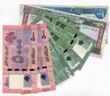 Lebanon Lot of 7 Banknotes 1988 - 2012
Various Dates & Denominations; UNC