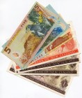 New Zealand Lot of 7 Banknotes 1967 - 2006
Various Dates, Denominations; VF-UNC