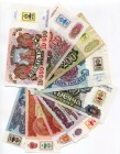 Transnistria Lot of 9 Banknotes 1994 With Adhesive Stamps on USSR Roubles
Various Dates & Denominations; Mostly UNC