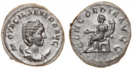 Roman Empire Otacilia Severa AE Antoninianus 246 - 248 A.D. Rome
RIC IV, Part III, 125c; Silver 4.67g.; M OTACIL SEVERA AVG Diademed, Draped Bust Rig...
