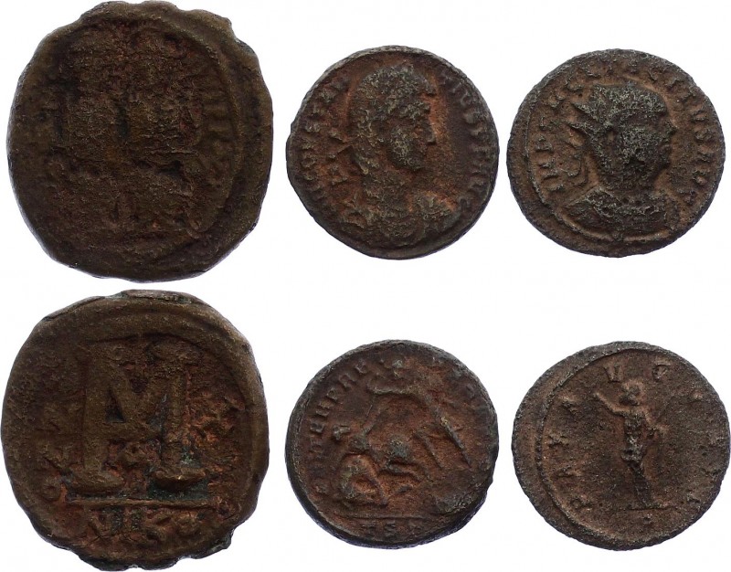 Roman Republic Lot of 3 Coins
Nikomedia Justinus II & Sophia, Antonian Takitus ...