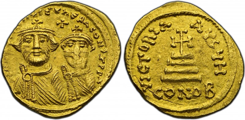 Byzantium Heraclius with Heraclius Constantine AV Solidus 610 -641
Constantinop...
