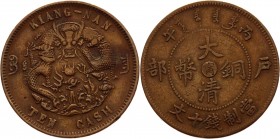 China Kiangnan 10 Cash 1906
Y# A 410; Copper 7,4g.; XF-