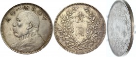 China Republic 1 Dollar 1919
Zeno# 82561; Silver 26,68g.; Yuan Shih-Kai; XF; Edge error.