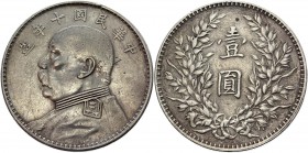 China Republic 1 Dollar 1921
Y# 329.6; Silver 26,68g.; XF-