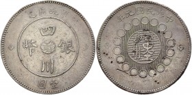 China Szechuan 1 Dollar 1912
Y# 456; Silver 26,76 g.; VF