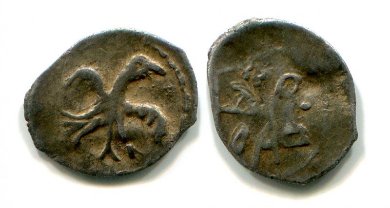 Russia Polushka Ivan-IV Terrible 1530 - 1584
Silver; 0,16 g.; KG 98; R-7; полуш...