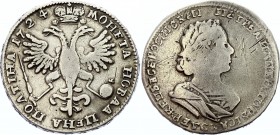 Russia Poltina 1724/3 R2
Conros# 94-670 R2; Bust inside the inscription. Silver, VF. Very rare variety. We haven't found any sale results of this typ...