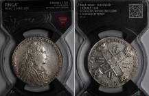 Russia 1 Rouble 1728 RNGA MS60
Bit# 53; Silver.