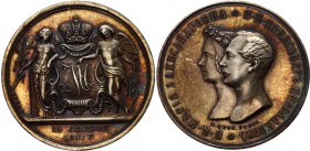 Russia Marriage Medal 1841 H GUBE. FECIT
Bit# 903 R1; Marriage of a Crown Prince Alexander and Maria; Silver, 27.59g. H GUBE. FECIT; Very beautiful d...