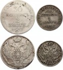 Russia - Poland Lot of 1 & 2 Zlote 1836 & 1837
Silver