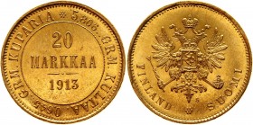 Russia - Finland 20 Markkaa 1913
Bit# 391; Gold 6,5g.; UNC