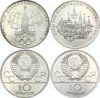 Russia - USSR 2 x 10 Roubles 1977
Silver; Olympics in Moscow, 1980