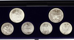 Russia - USSR Set of 6 Olympic Coins 1977 - 1980
Olympics in Moscow 1980; With Original Blue Box; UNC