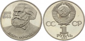 Russia - USSR 1 Rouble 1983
Y# 191.1; Proof; Leningrad Mint; Karl Marx