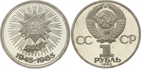 Russia - USSR 1 Rouble 1985
Y# 198.1; Proof; Leningrad Mint; 40th Anniversary of the End of World War II