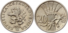 Czechoslovakia 20 Heller 1933
KM# 1; XF; Rare date