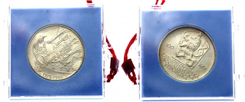 Czechoslovakia 100 Korun 1985 PROOF
KM# 119; Silver Proof; In Original Bank Pac...