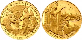 Czech Republic Gold Medal Horymir a Semik 1993 Proof
Medaile b.l. - Staré pověsti České - Horymír a Šemík, Au 0,750 (6,00 g), průměr 21 mm, PROOF...