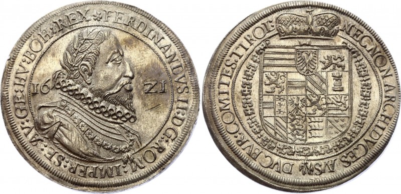 Austria Thaler 1621
Dav. 3125A; Tyrol, Ferdinand II, Holy Roman Emperor (1619-1...