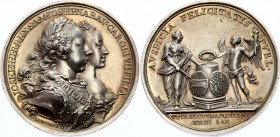 Austria Silver Medal Wedding of Joseph II & Maria Josepha 1765
At the wedding Josef II. With Maria Josefa Antonia of Bavaria. Stamp by I. Wideman. IO...