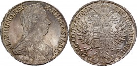 Austria Thaler 1780 SF Original Strike
Dav. 1150, KM# 22. Holy Roman Empire. Haus Habsburg. Maria Theresia. Gunzburg. Silver 27.99g.; AU-UNC, beautif...