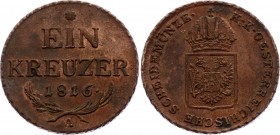 Austria 1 Kreuzer 1816 A
KM# 2113; Franz II. Copper, UNC.