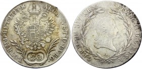 Austria 20 Kreuzer 1793 A
KM# 2139; Silver; Franz II