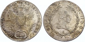 Austria 20 Kreuzer 1805 A
KM# 2139; Franz II. Silver, AUNC-.
