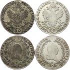 Austria Lot of 20 Kreuzer 1820 A
KM# 2143; Silver; Franz I