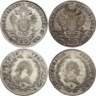Austria Lot of 20 Kreuzer 1822 A
KM# 2143; Silver; Franz I