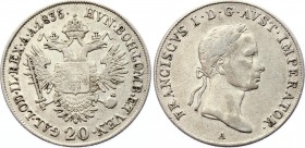 Austria 20 Kreuzer 1835 A
KM# 2147; Silver; Franz II
