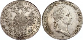 Austria 1/2 Thaler 1829 A
KM# 2154; Francis I of Austria. Silver, AU-UNC, full mint luster, kabinet patina,