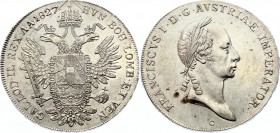 Austria Thaler 1827 C
KM# 2163; Francis I of Austria. Silver, AUNC, mint luster remains.