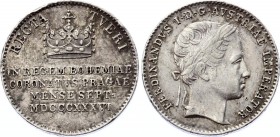 Austria Token for Coronation of Bohemian King in Prague 1836
Silver 3.24g 18mm; Ferdinand I; VF+
