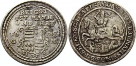 German States Mansfeld-Hinterortische Thaler 1609 GM
KM# 18; Silver; VF+