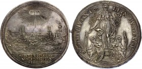 German States Nurnberg Reichsthaler 1698
Frieden von Rijswijk. Dav. 5669, Kellner 266. Silver, AUNC. Nice dark patina.