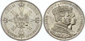 German States Prussia Thaler 1861 A
KM# 488; Silver; Coronation of Wilhelm and Augusta; XF