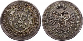 German States Regensburg - Reichsstadt 1 Guldenthaler 16-th Century (ND)
Dav. 115; Beckenbauer# 4123; Silver 24,03g.; As: Town sign with crossed keys...