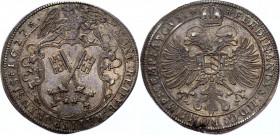 German States Regensburg - Reichsstadt Thaler 1627
Dav. 5747; Beckenbauer# 6119; Silver 28,59g.; As: Town sign with crossed keys, from Engel behind i...