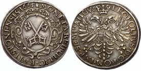 German States Regensburg - Reichsstadt Thaler 1665 MF
Dav. 5770; Beckenbauer# 6149; Silver 28,51g.; As: Town sign with crossed keys in richly decorat...