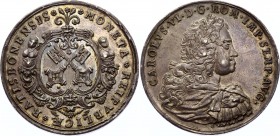 German States Regensburg - Reichsstadt Thaler 1711 - 1712 (ND)
Dav. 2610; Beckenbauer# 6166; Silver 29,10g.; As: Town sign with crossed keys in richl...