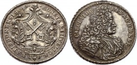 German States Regensburg - Reichsstadt Thaler 1714
Dav. 2609; Beckenbauer# 6167; Silver; Karl VI; XF-
