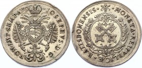 German States Regensburg 2 Thaler 1705-1711
Dav. 2607, Beckenbauer 6104. Joseph I. Munzmeister J.M. Federer. Silver, AUNC with remains of mint luster...