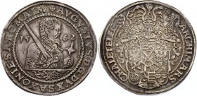 German States Saxony Thaler 1562 HB
MB# 182; Silver; August; VF+/XF quality with old toning