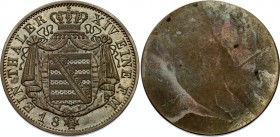 German States Saxony Thaler 1836 - 49 Proba
AKS 99 Anm. (dort als Silberprobe); Dav. zu 875; Kahnt 448 k (dort als Silberprobe); Stutzmann ­; Thun zu...