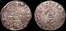 German States Stralsund 1/16 Thaler 1624
KM# 46; Silver 2.86g 28mm; Old Patina; VF