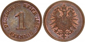 Germany - Empire 1 Pfennig 1889 J
KM# 1; Copper 2,04g.; UNC