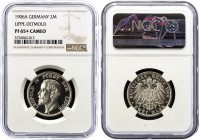 Germany - Empire Lippe 2 Mark 1906 A PROOF NGC PF65+
KM# 270; J# 78; Leopold IV. Silver, Proof. PP.