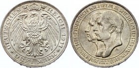 Germany - Empire Prussia 3 Mark 1911 A
KM# 531; Silver; 100th Anniversary of Breslau University; UNC